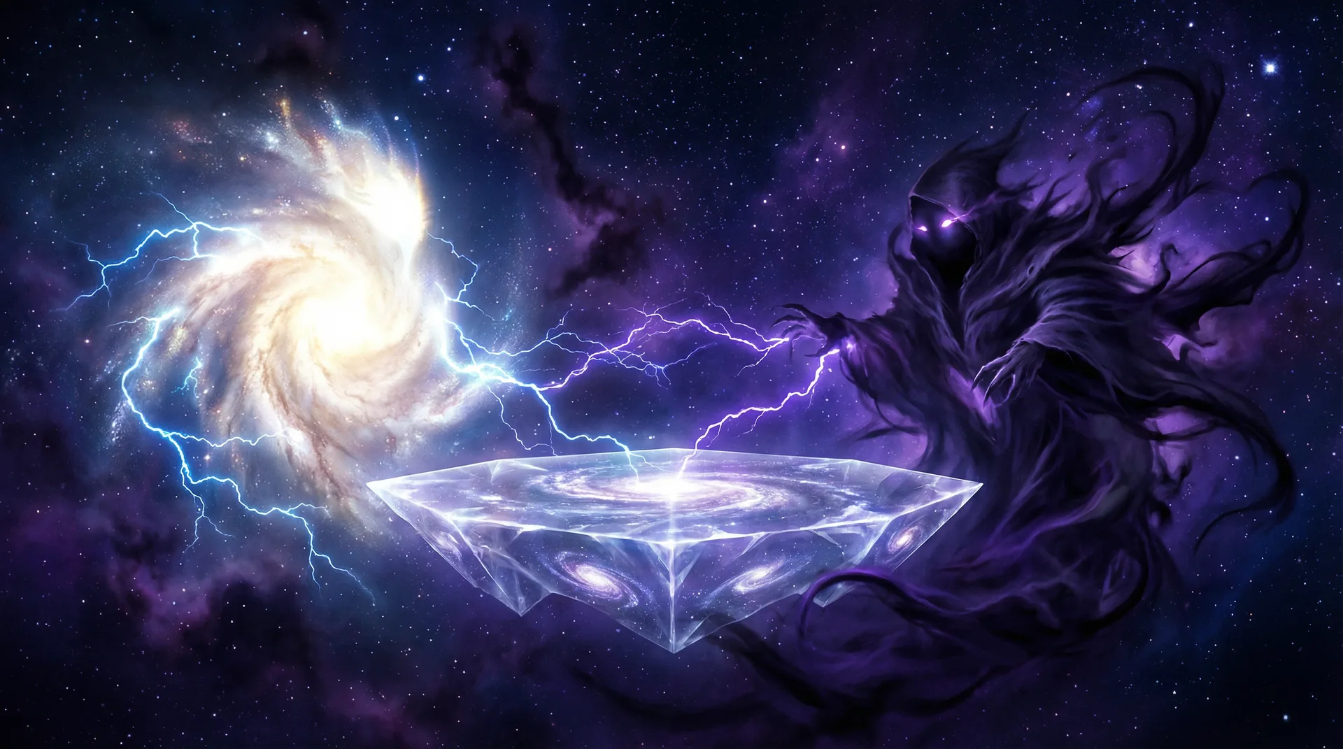 深空中的光芒与黑暗对峙